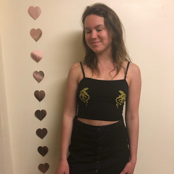 Tank Crop top w snakes S/M - Picture 2 of 2